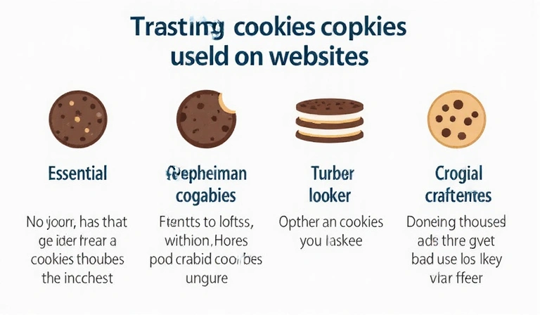 Different types of cookies used on websites